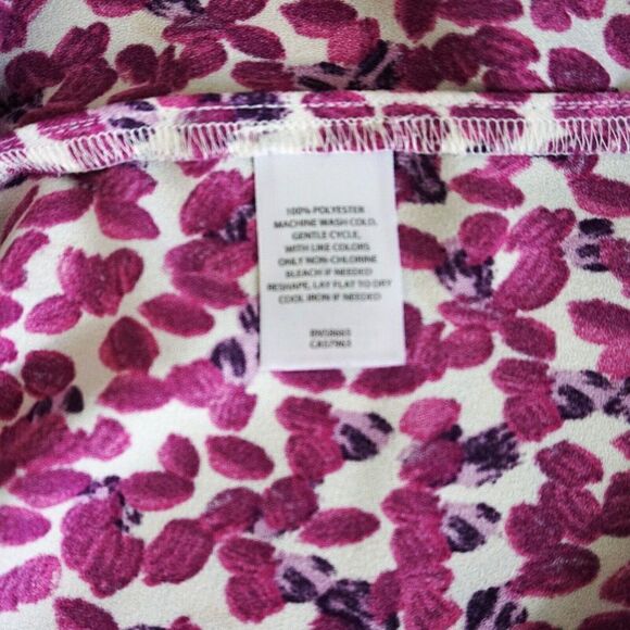 Halogen Sleeveless Top Women Size Medium Pink Purple Print - Picture 9 of 10